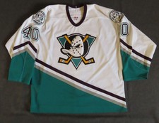 Game-worn Ducks of Anaheim jersey of Vinny Prospal 2003-2004. With his signature