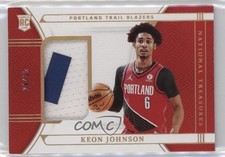 2021-22 Panini National Treasures Rookie Materials Prime 24/25 Keon Johnson 0nr3