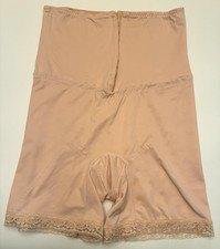 Vintage CORTLAND GIRDLE Plus Size 2XL BLUSH Semi SHEER Mesh LACE Long Leg Sissy