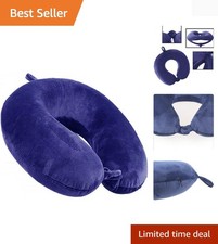 Machine Washable Memory Foam Travel Neck Pillow - Perfect for Camping and Trips