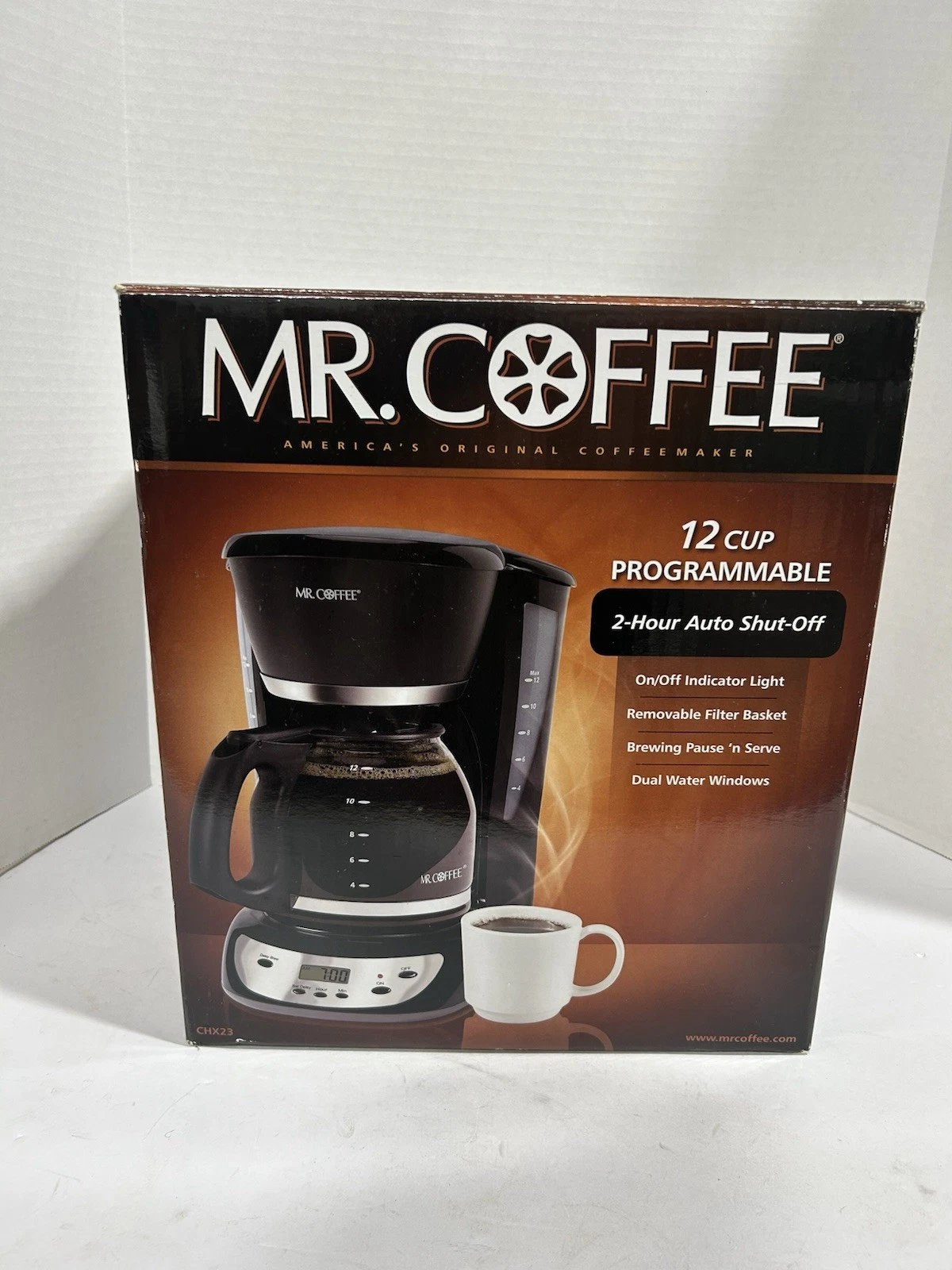 Mr. Coffee Model CHX – 23 12 Cup Programmable Coffee Maker With Box Tested,works