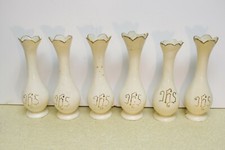 + Set of 6 Church Flower Vases + 9 1/4" ht. + (STR9) Made in Holland
