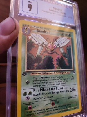 2001 Pokemon Neo Discovery Beedrill 1st Edition 18/75 CGC 9 MINT