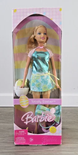 VINTAGE 2006 MATTEL L0999 BARBIE TOTALLY EASTER DOLL & ACCESSORIES COMPLETE BOX