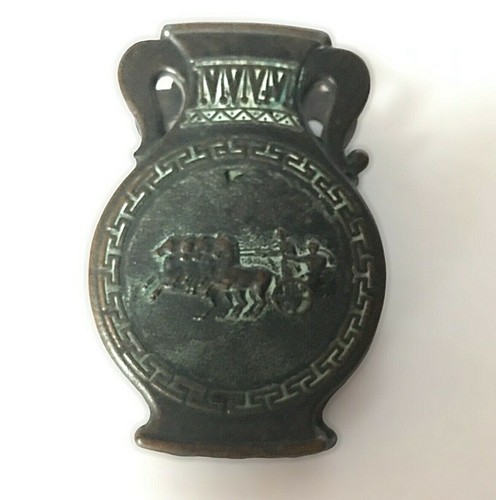Vintage Antiqued Brass Money Clip - Rare Embossed Greek Heroes Mythology 1947 - Picture 10 of 10