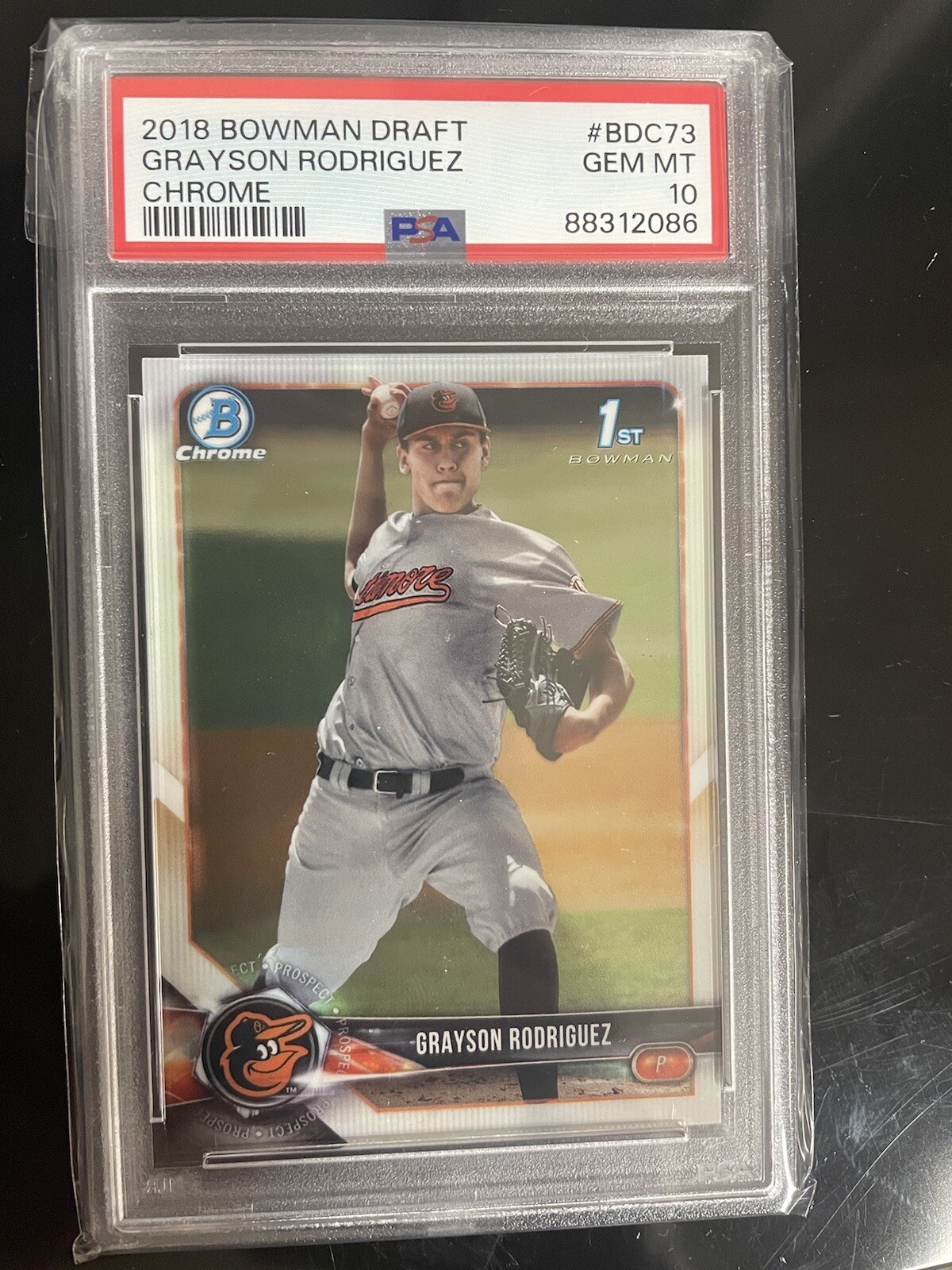 2018 Bowman Chrome Draft Grayson Rodriguez PSA 10 Gem Mint Rookie RC