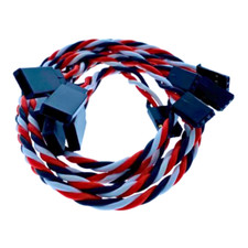  5 Futaba Servo Extension Leads with 30CM Heavy Duty Twisted 20awg Wire