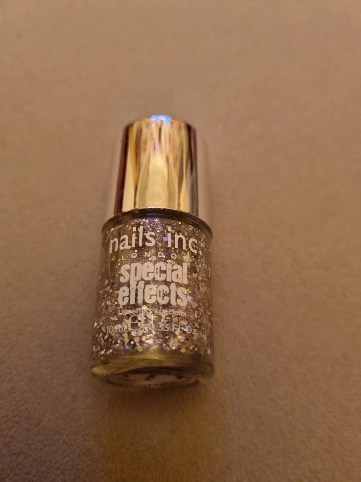 Nails Inc Nail Polish Varnish 1x10ml 164 Knightsbridge Special Effects Silver