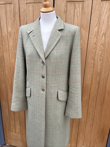 Ladies MUSTO Pure WOOL Tweed COUNTRY PADDOCK JACKET Coat FIELD UK 14 40' - Picture 14 of 19