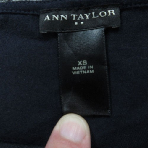 Ann Taylor Shirt Womens Extra Small Pink Black Striped Sleeveless Pullover Top - Picture 10 of 17