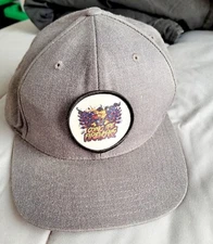 Going ape fireworks snapback hat cap wool blend grey