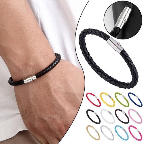 Couple Cuff Bracelet Set Magnetic Lock Gift NEW J6W9 - Picture 2 of 24
