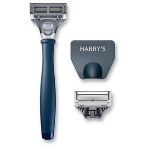 Harry-039-s-Razor-Handle-2-Cartridges-Navy-Blue