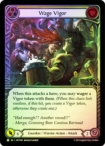 Wage Vigor - Foil (Yellow) Common Heavy Hitters Flesh and blood TCG NM