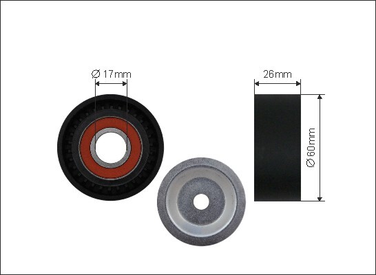 CAFFARO 03-94 Tensioner Pulley, V-ribbed belt for CITROËN,FIAT,PEUGEOT