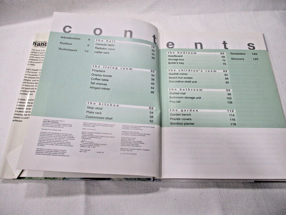 Simple Handmade Series Lot of 2 H/C Books Topics Furniture , Garden