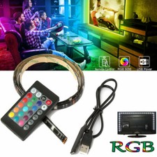 5V USB 5050 RGB LED Strip Light Bar TV Back Lighting Kit  Remote Control Home