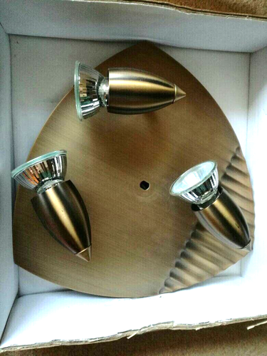 ALMONDI RING LIGHTING LEEDS BRUSHED BRONZE METAL CEILING SPOTLIGHT NEW IN BOX - Picture 3 of 10
