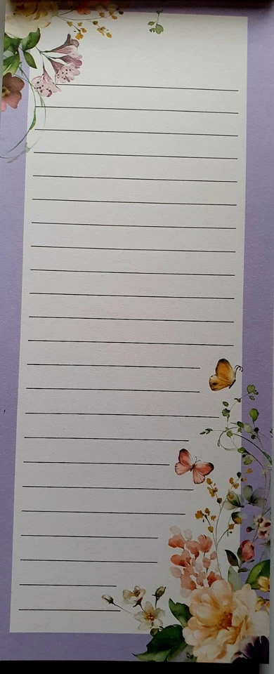 Shopping List Fridge Magnetic Notepad Floral, Cat, Dog Memo Pad - 70 Sheets - Image 3 of 3