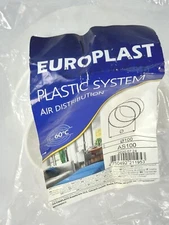 EuroPlast AS100 Round Vent Straight Connector Duct Coupler, 4 Inch, White