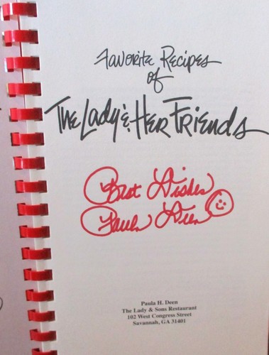 Favorite Recipes of The Lady & Her Friends Paula Deen ✎ SIGNED ✎ Cookbook NICE! - Picture 3 of 3