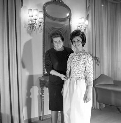 Italian actress and showgirl Raffaella Carr� posing in the Clara C- Old Photo