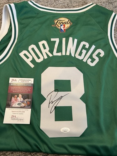 Kristaps Porzingis Signed Boston Celtics NBA Finals Jersey JSA COA Autograph