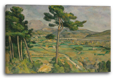 Kunstdruck Paul Cézanne - Mont Sainte-Victoire und das Viadukt am Flusstal des