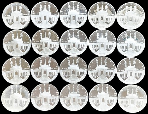 (20) 1984 S OLYMPICS LOS ANGELES SILVER US $1 COMMEMORATIVE GEM PROOF COIN ROLL - Picture 2 of 2