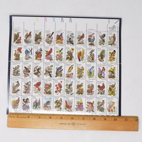 Scott #1953-02 State Birds & Blumen neuwertiges Blatt fünfzig 20 Cent US-Briefmarken Vintage postfrisch - Bild 6 von 6