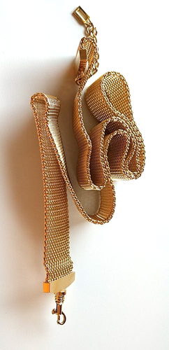 St John Mesh Chain Belt Gold Tone Metal St. John Gold Mesh Chain Belt Vintage - Picture 2 of 15