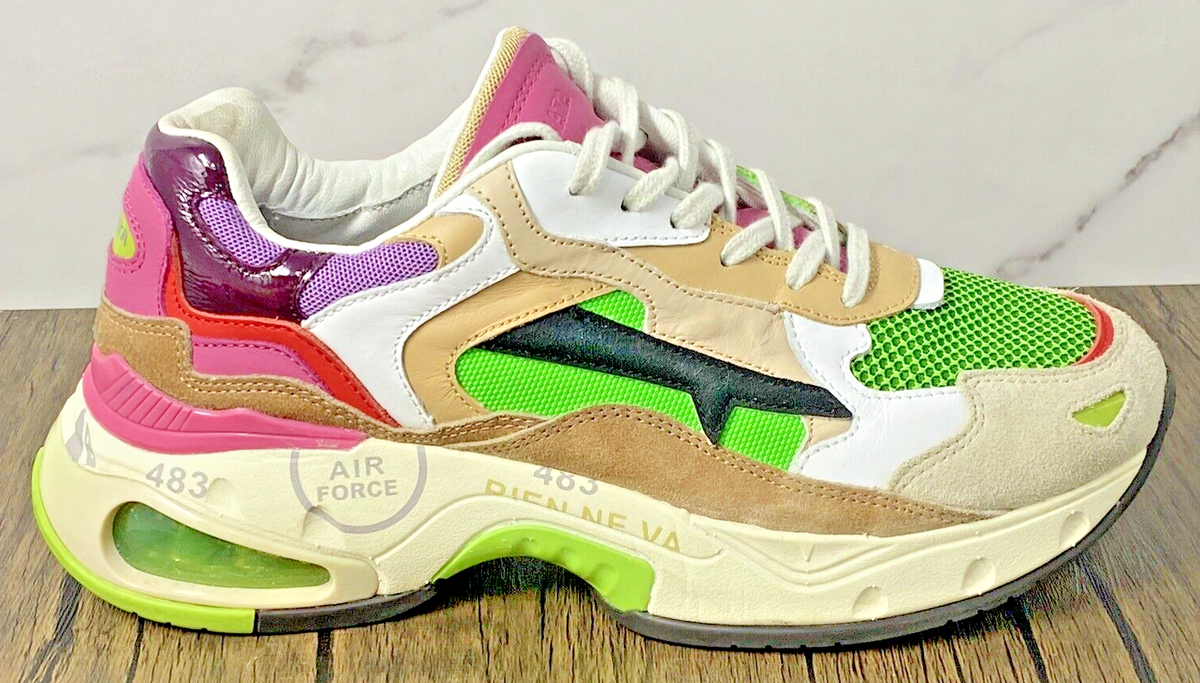 PREMIATA 25SS スニーカー ピンク系 Made In Italy Womens Premiata Sneakers Brown Air Force 483 White Pink