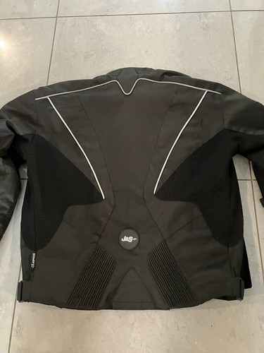 J&S Motorcycle Jacket Mens Size M UK Black Fully Armoured Textile. - Picture 4 of 7