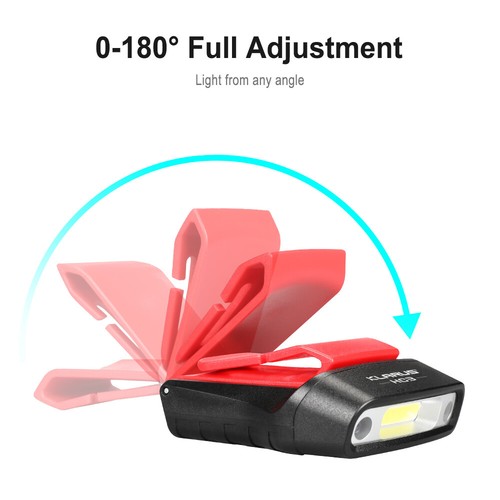 KLARUS Faros Clip en Sombrero Gorra Luz LED Cabeza Antorcha Lámpara de Campamento USB Recargable - Imagen 17 de 30