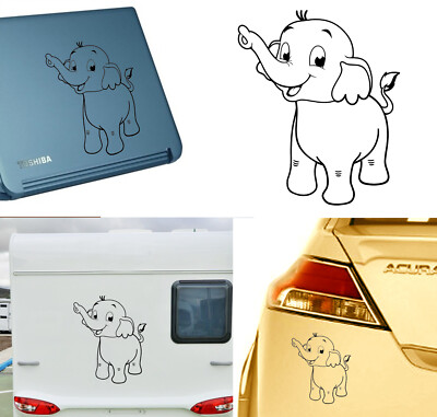 Elefant v7 Aufkleber von / Aus Vinyl