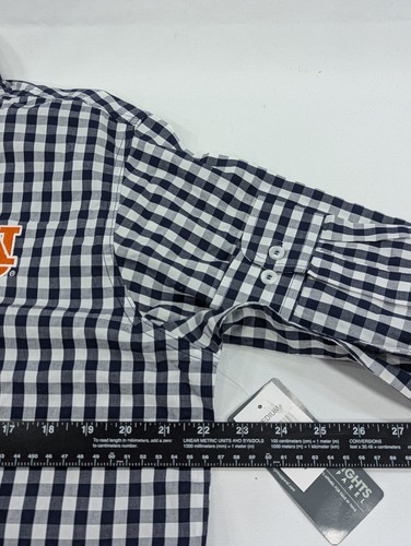 NWT Knights Apparel Mens Auburn University Button Up Long Sleeve Plaid Medium - Picture 8 of 9