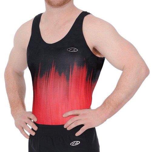 NEW ZONE BOYS MENS IGNITE UNITARD WITH SHORT LEG BIKETARD GYMNASTICS SIZE 26-44 - Picture 3 of 6