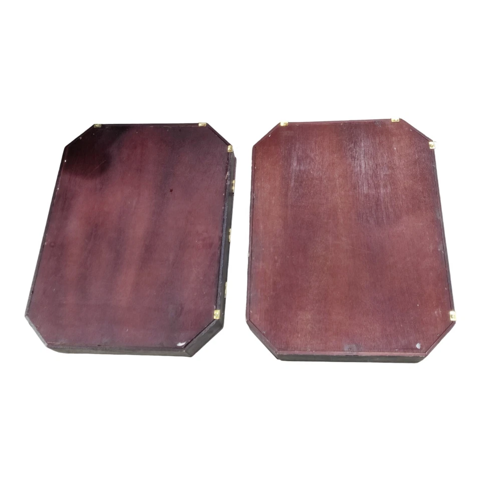 2 X Vitrina Pared Madera Vidrio Gabinete Curiosidades Knick Knack Joyeros ¡LEER!! Foto 4 de 4