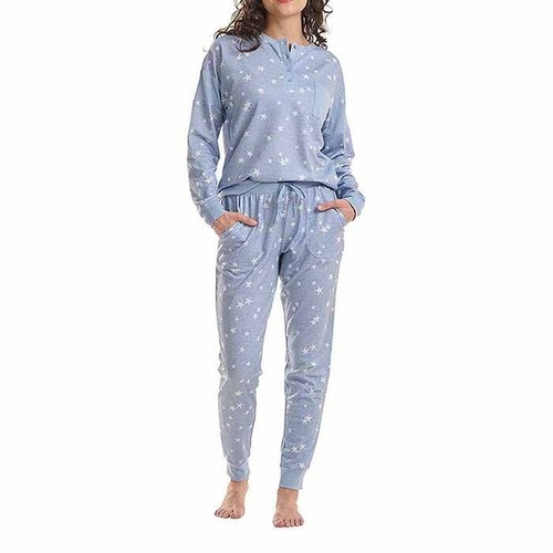 Splendid Women's 2 Piece Lounge Set Jogger Long Sleeve Henley Neck - 第 3/14 張圖片