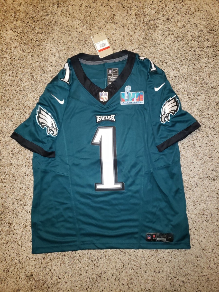 Sナイキ新品ジャージ2023スーパーボウル記念ジェイレン・ハーツNFLイーグルス mens-nike-jalen-hurts-black-