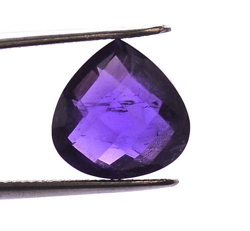 3.09 Cts Certified Natural Amethyst Briolette Cut Heart Shape Cut 10x10 mm Gems - Picture 2 of 6