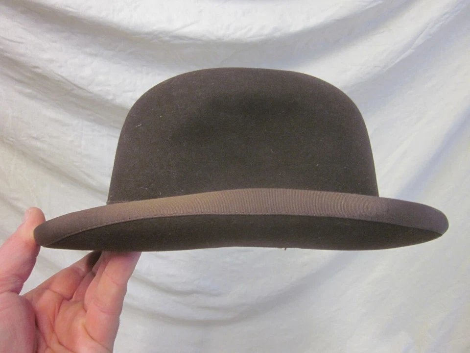 Disney New York Mfg. de colección años 50-60 Sombrero derby marrón para hombre Foto 2 de 4