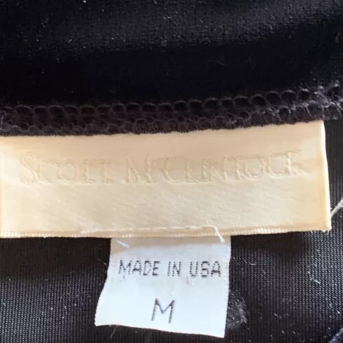 Scott McClintock Velvet cardigan Jacket Womans Size Medium Black Long Sleeve - Picture 9 of 11