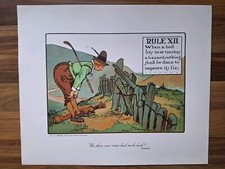 Vintage Perrier Water Sporting Print By Crombie 12 X 10 On Card Original