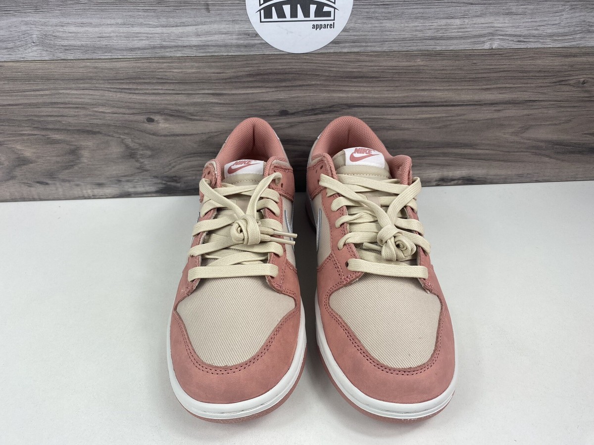 Nike Dunk Low Retro PRM 'Red Stardust' White Tan Shoes (FB8895 601