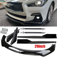 For Infiniti Q50 Q60 Q70 Front Bumper Lip Splitter Spoiler Body Kit Side Skirt