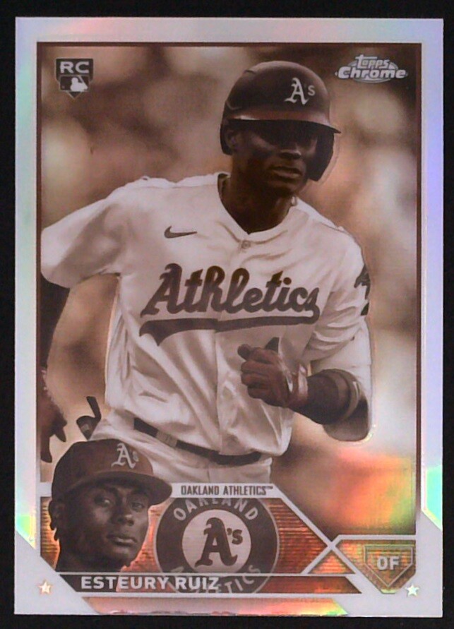 2023 Topps Chrome Esteury Ruiz #99 BASEBALL Athletics RC Sepia Refractor
