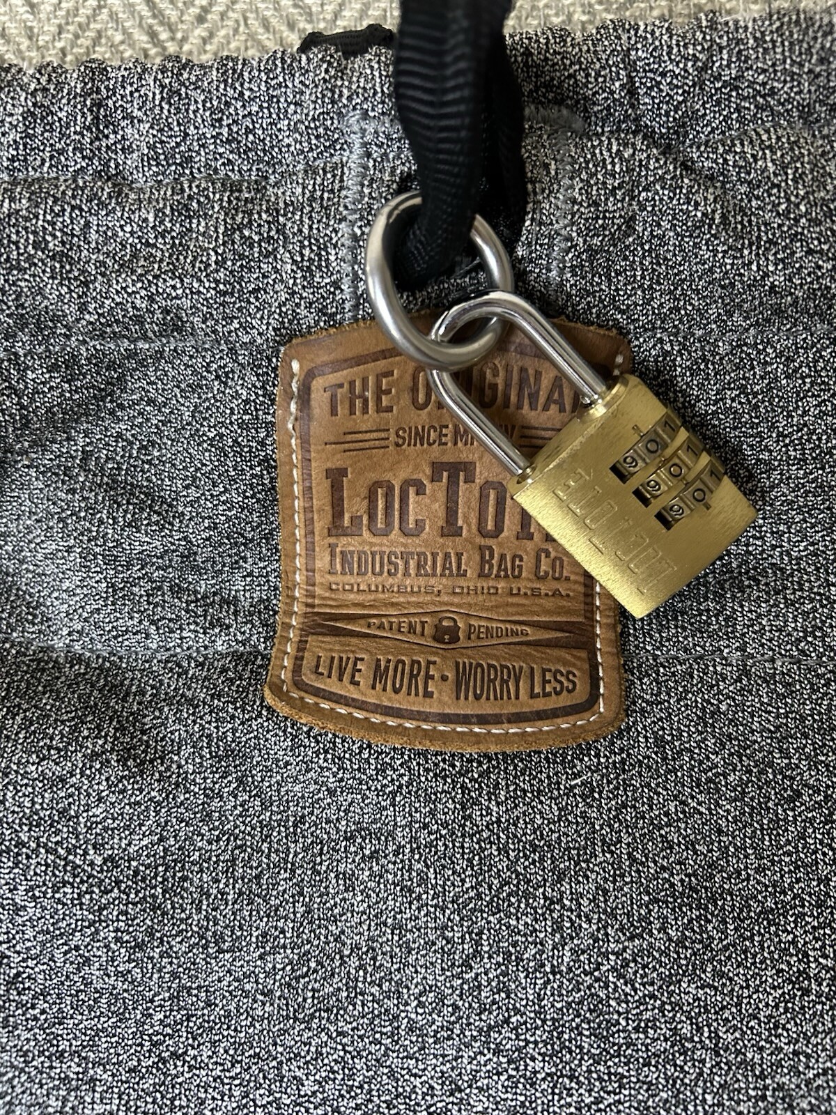 Loctote Original Industrial Bag Flak Sack Gray Anti theft Backpack Travel