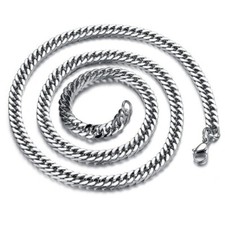 18-28 inch Cuban Curb Chain Titanium Steel Stainless Steel Men's Necklace
