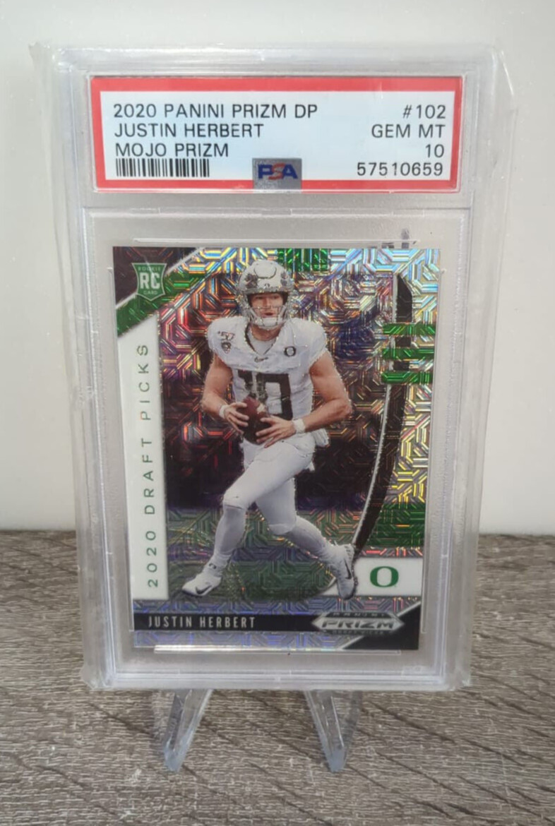 2020 Prizm Draft Picks Justin Herbert Mojo RC 03/49 PSA 10